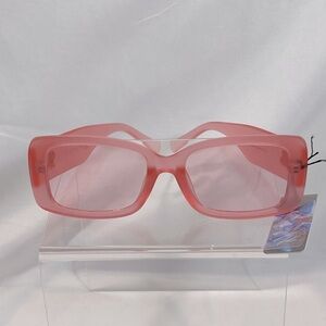 NWT GLO Solid Pink Opaque Framed Sunglasses